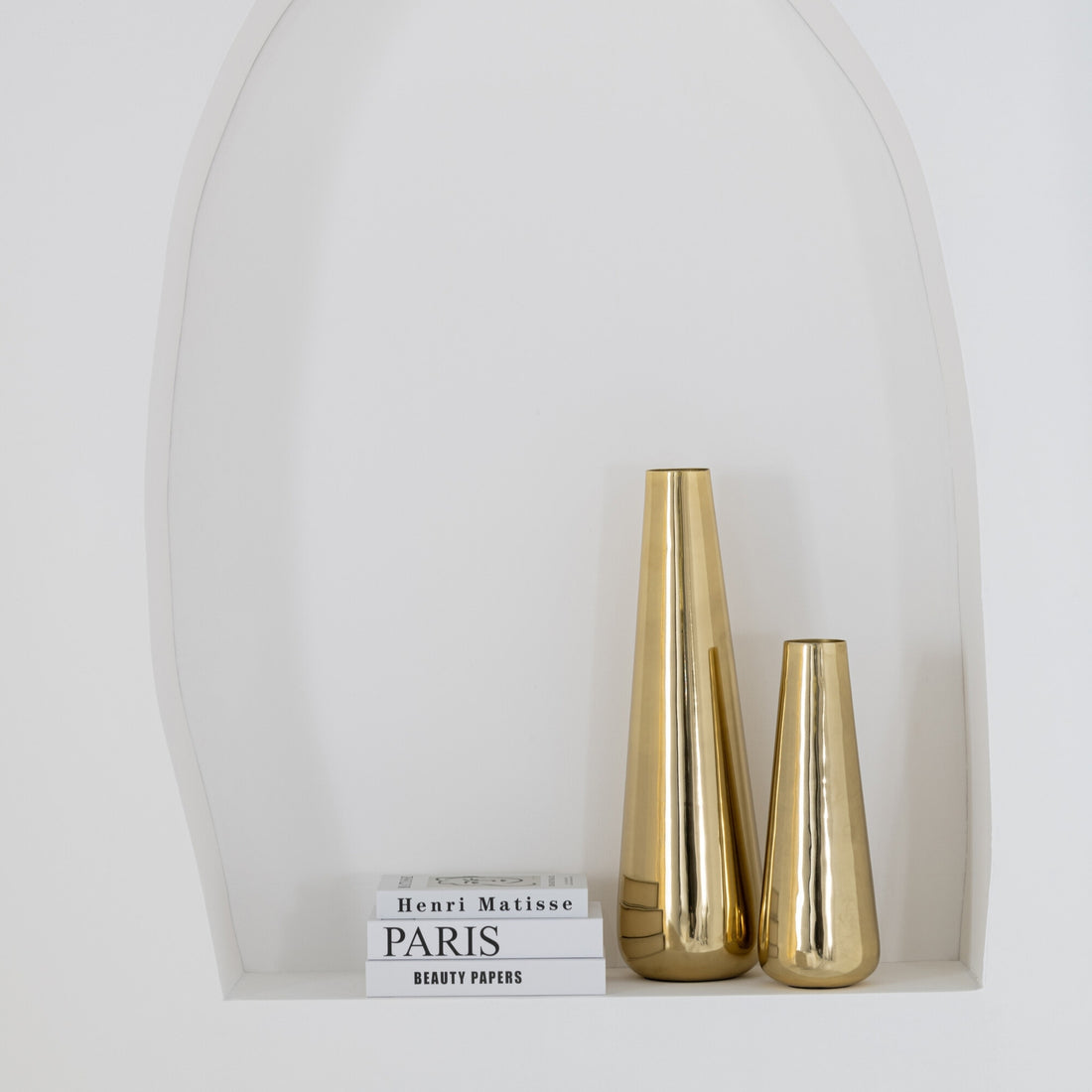 Elegante Vase Gold J-Line Satz von 2