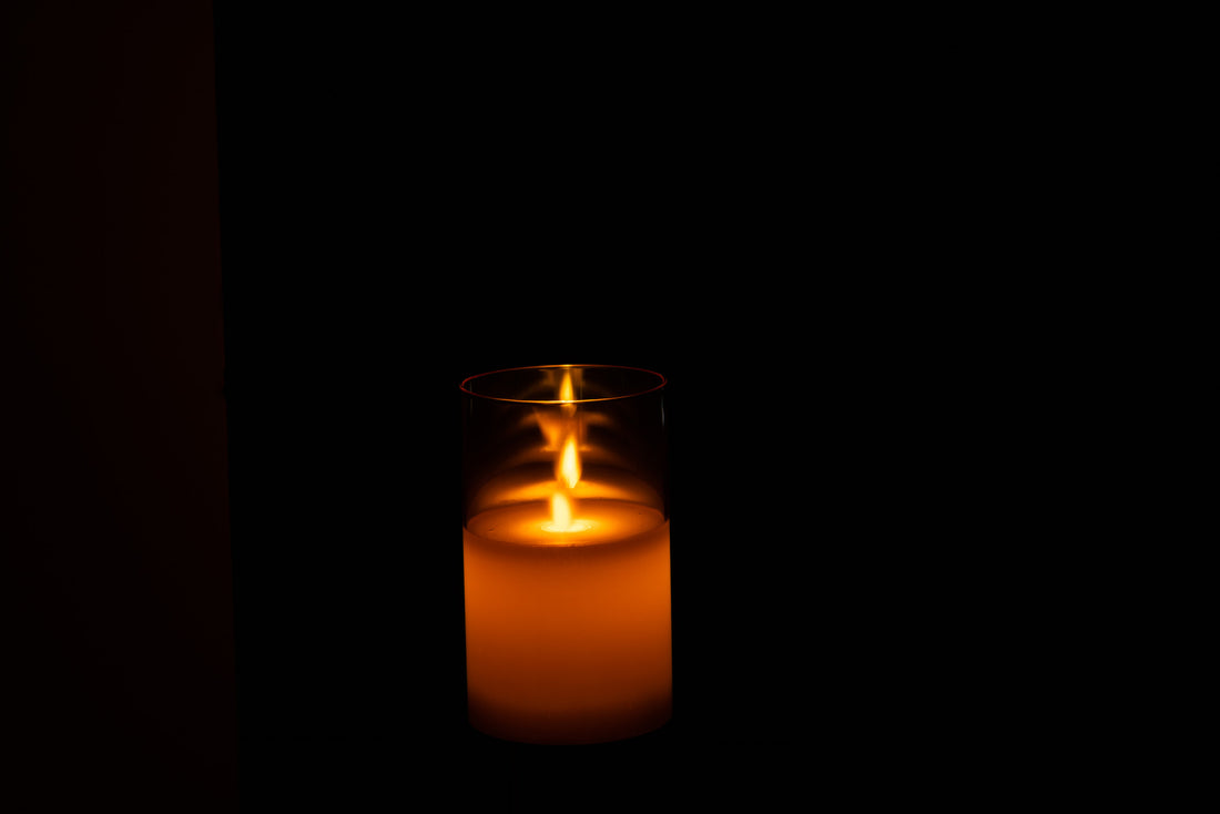 Ledlamp Blinkend Glas Goud Small