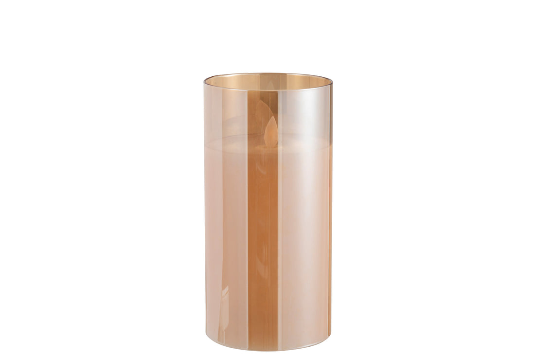 Ledlamp Blinkend Glas Goud Medium