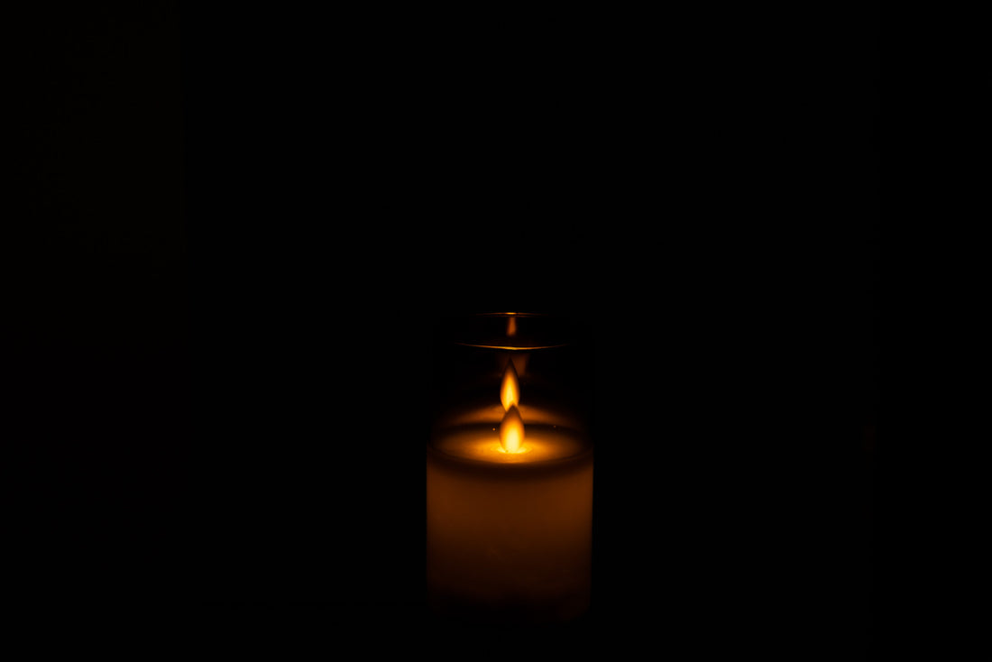 Ledlamp Blinkend Glas Grijs Small