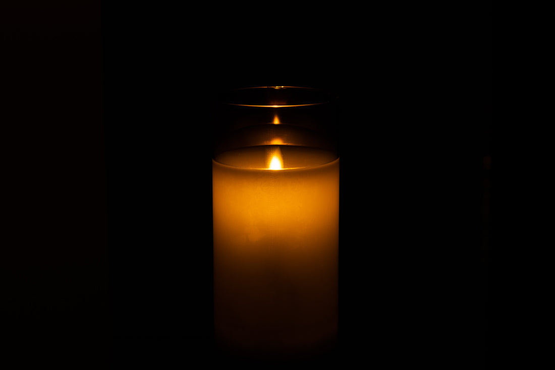 Ledlamp Blinkend Glas Grijs Medium