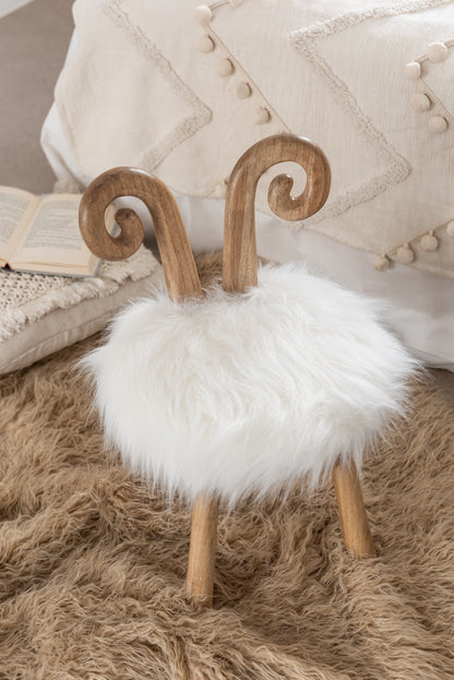 Stoel Oor Schaap Hout Naturel J-Line