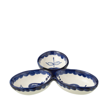 Apero Bakjes Granada Motief Cobalt Blauw/Wit Keramiek J-Line