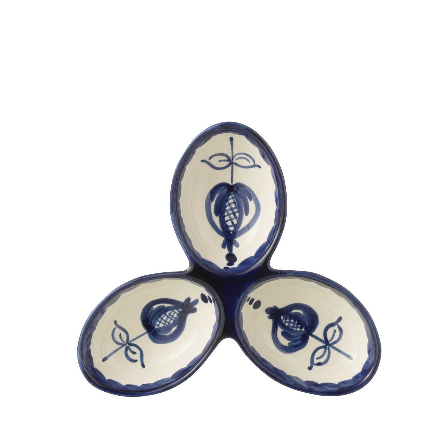 Apero Bakjes Granada Motief Cobalt Blauw/Wit Keramiek J-Line