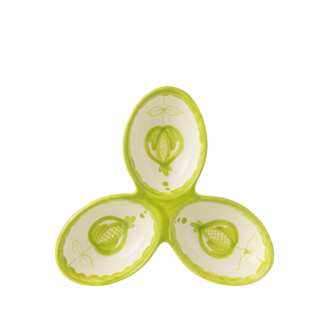 Apero Bakjes Granada Motief Groen/Wit Keramiek J-Line