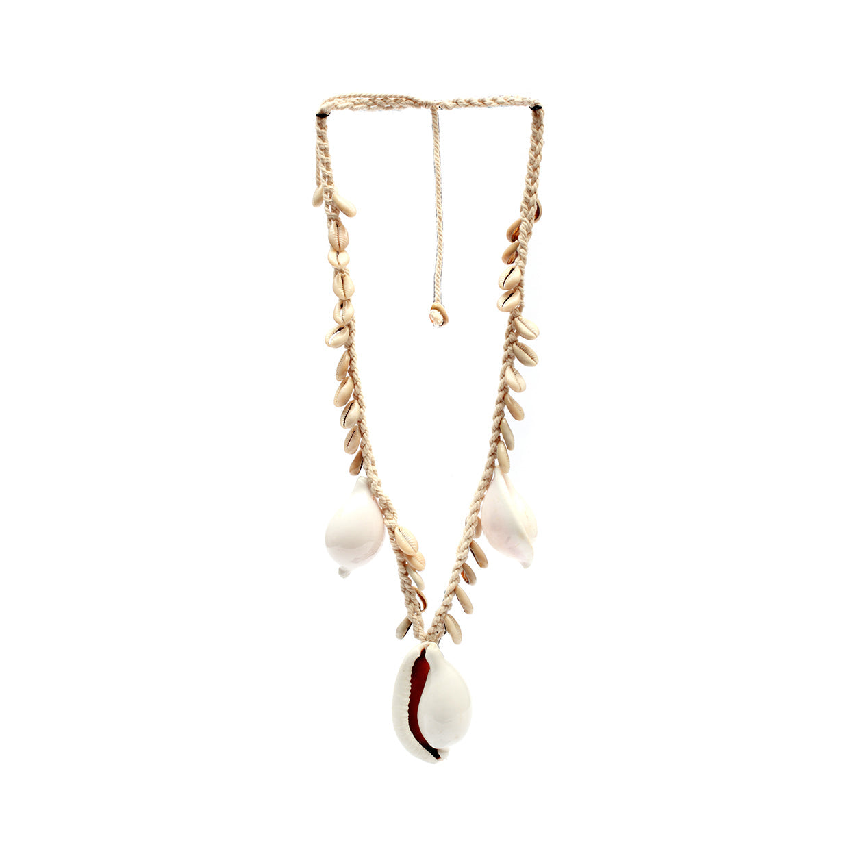 De Big White Cowrie Schelpenketting