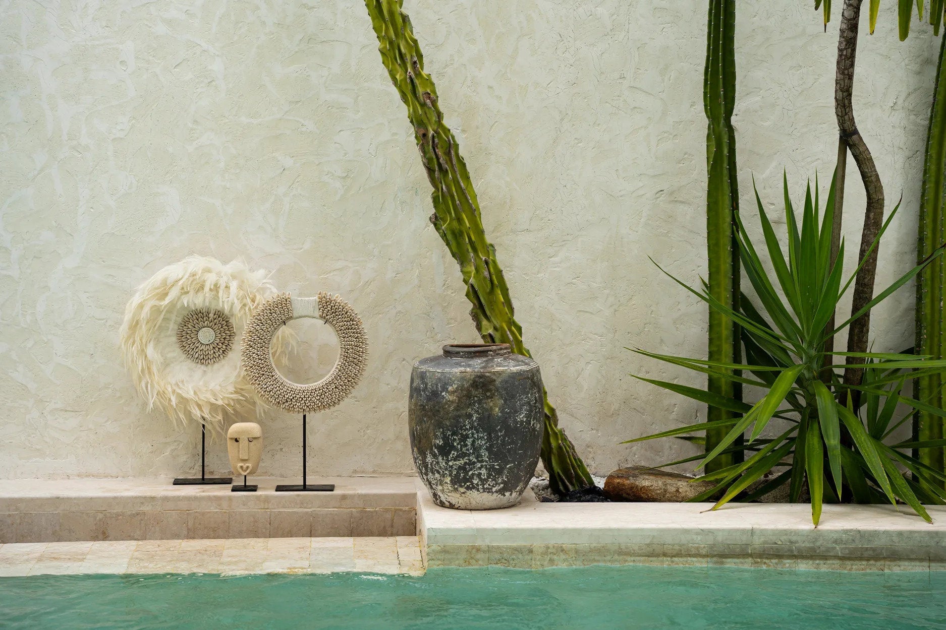 De Papua Disc on Stand - Wit - M