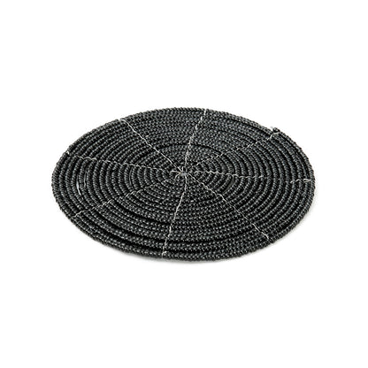 De Beaded Onderzetter - Zwart