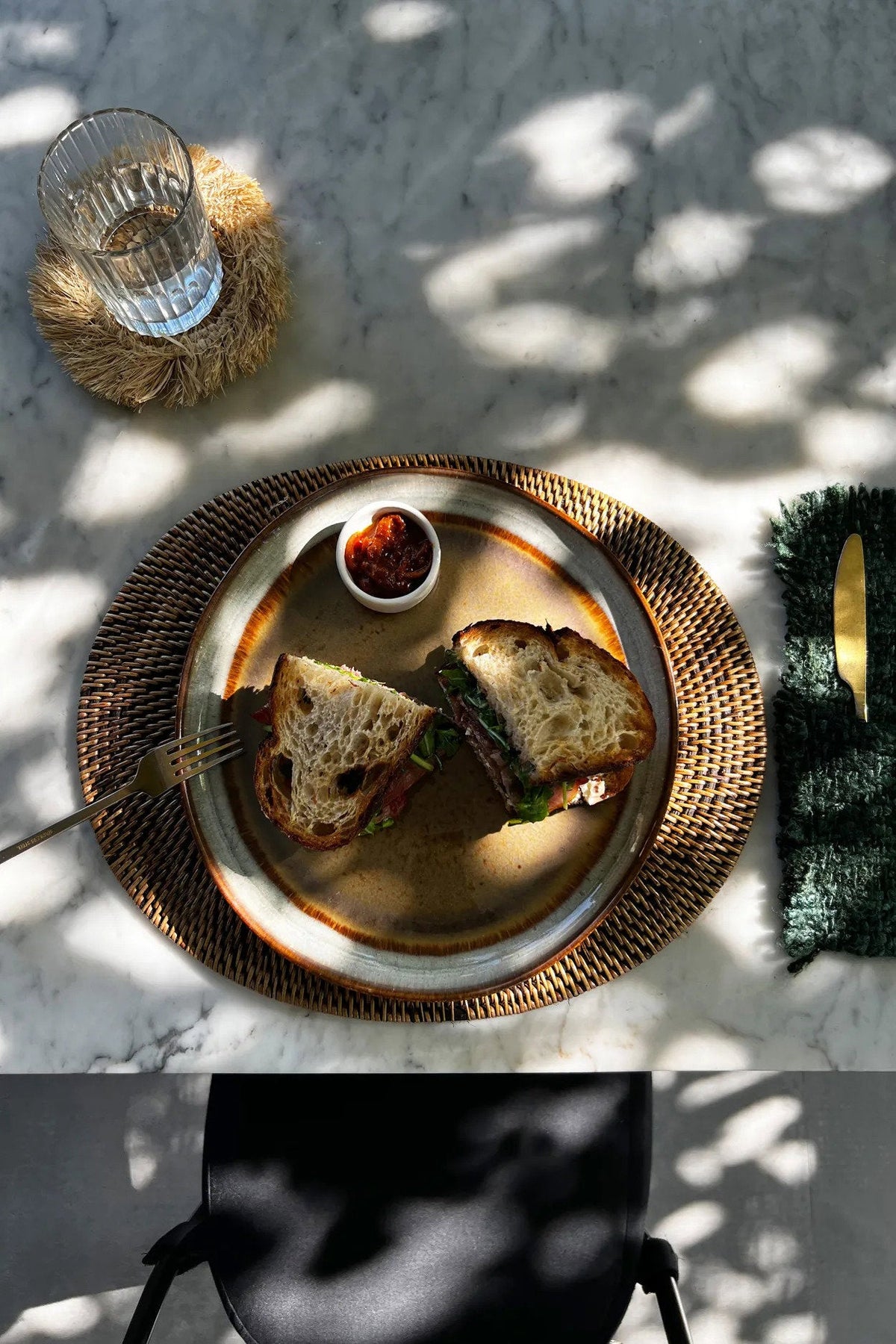 Der Colonial ovale Platzset Natur Braun Bazar Bizar