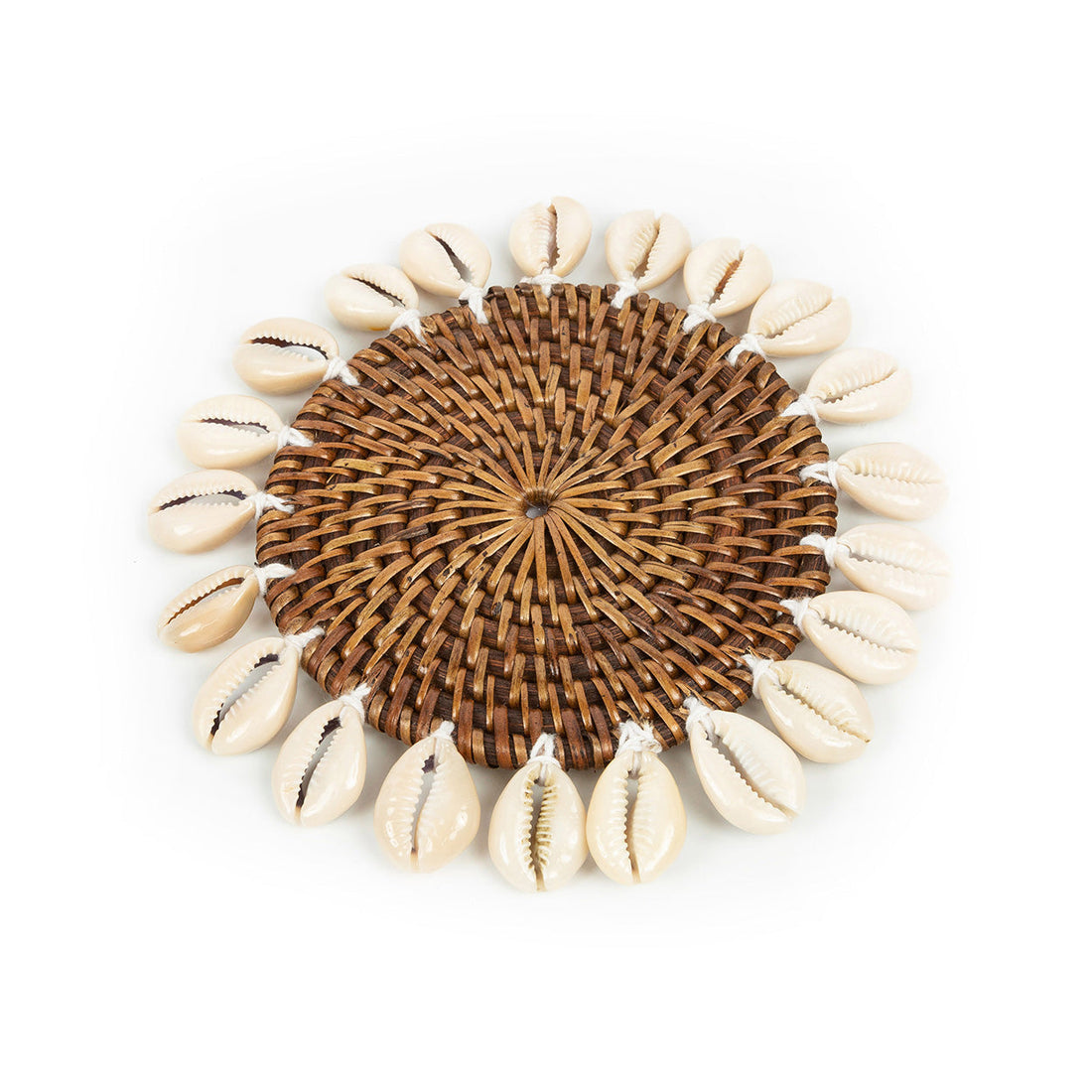 De Colonial Shell Onderzetter Naturel Bruin Bazar Bizar