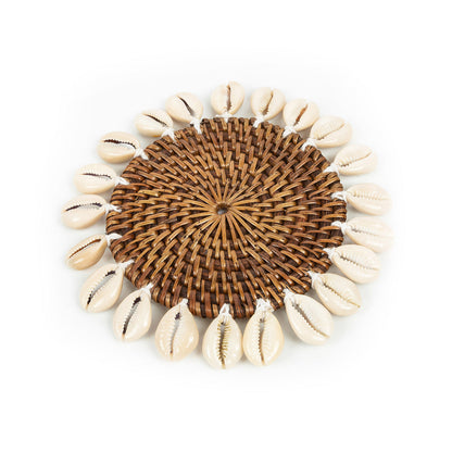 De Colonial Shell Onderzetter Naturel Bruin Bazar Bizar