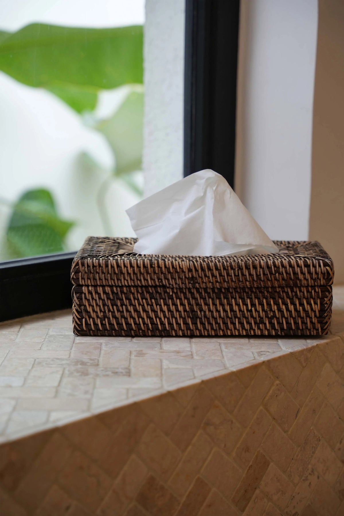 Die Rattan Classic Taschentuchbox - Naturbraun Bazar Bizar