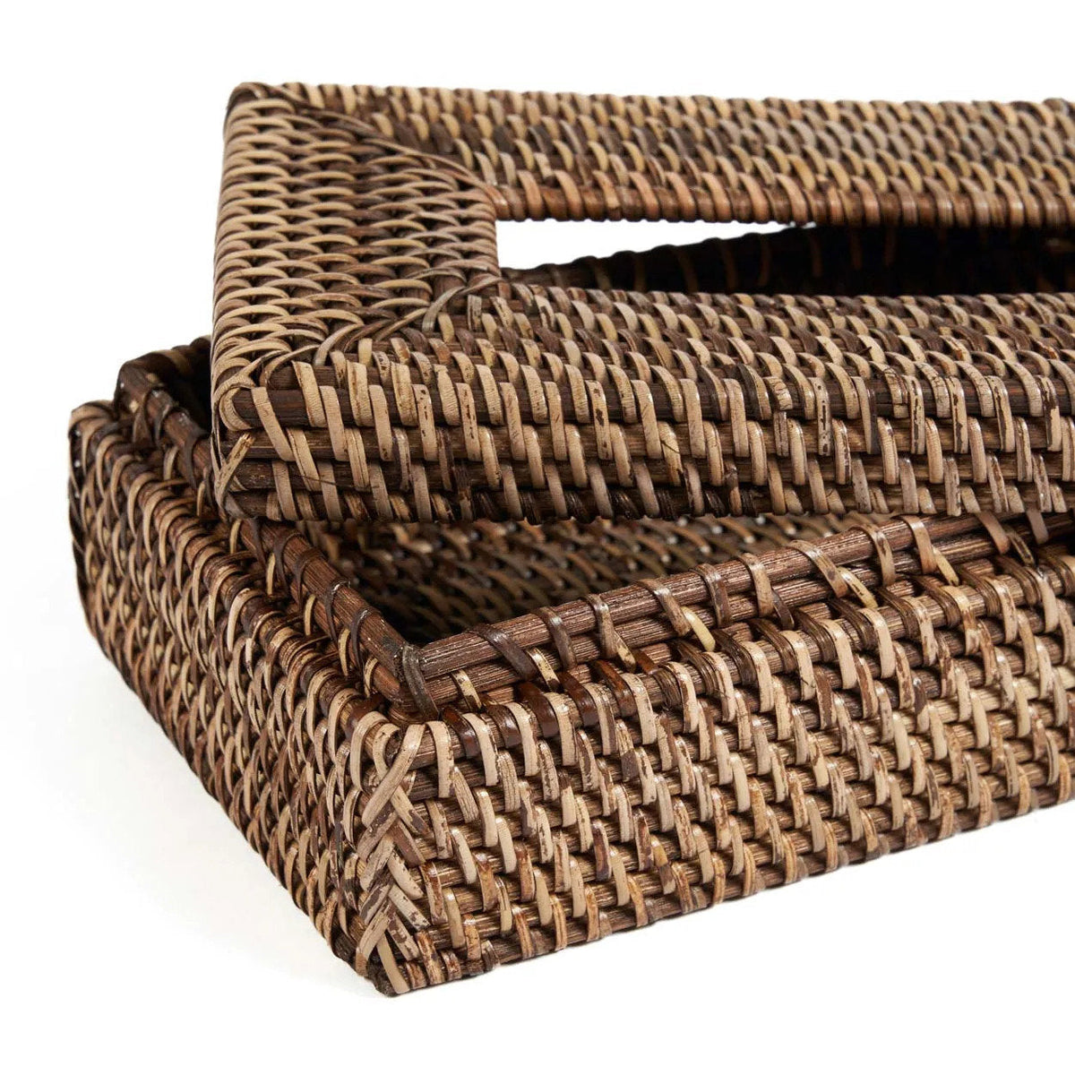 Die Rattan Classic Taschentuchbox - Naturbraun Bazar Bizar