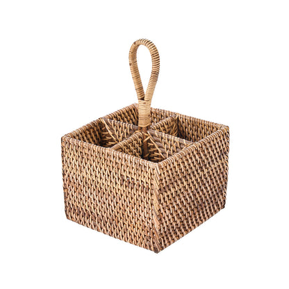 De Rattan Bestekhouder N°4 Natuurlijk Bruin Bazar Bizar