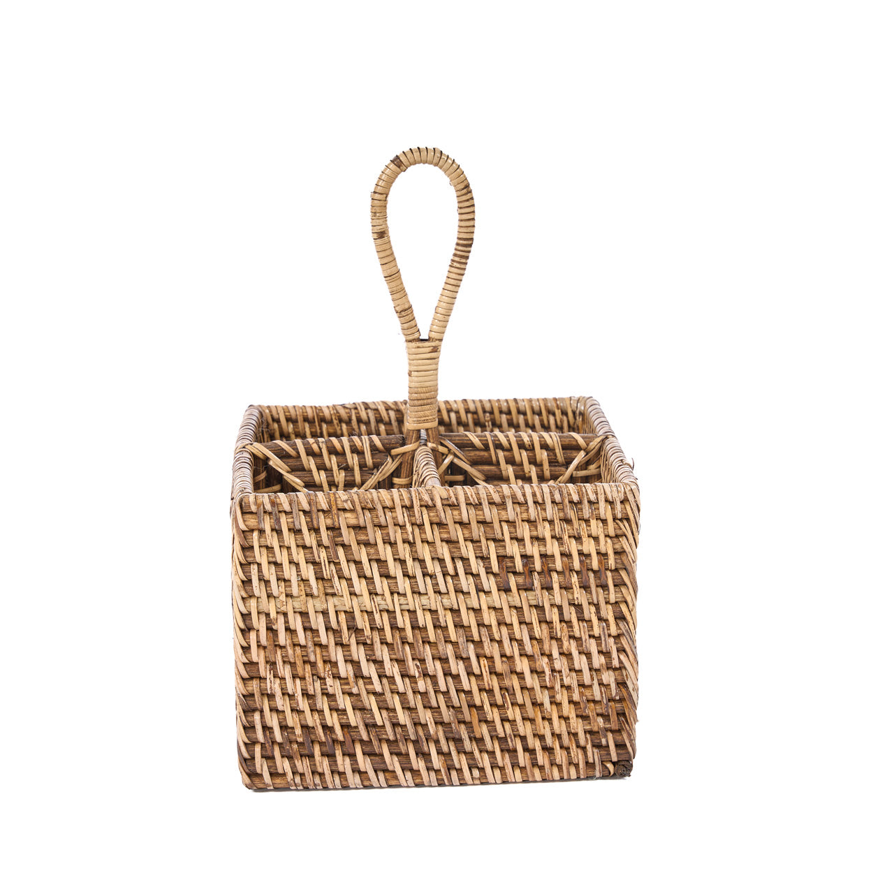 De Rattan Bestekhouder N°4 Natuurlijk Bruin Bazar Bizar