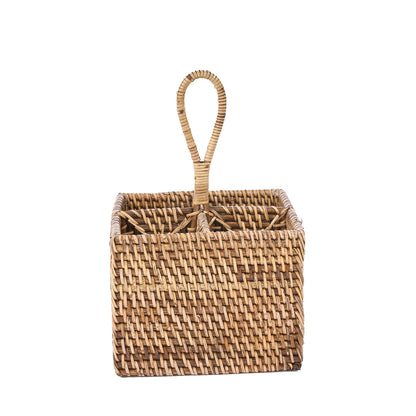 De Rattan Bestekhouder N°4 Natuurlijk Bruin Bazar Bizar