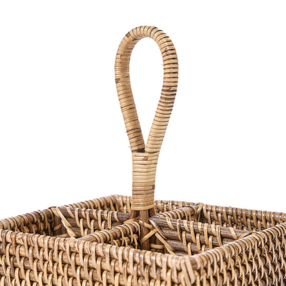 De Rattan Bestekhouder N°4 Natuurlijk Bruin Bazar Bizar