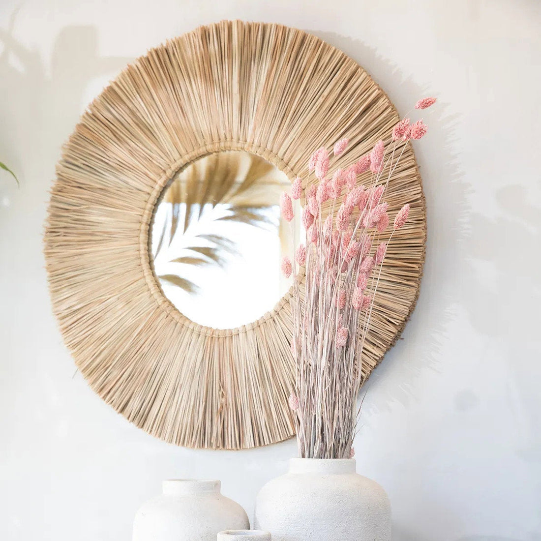 De Alang Alang Spiegel - Naturel - L 50x50cm