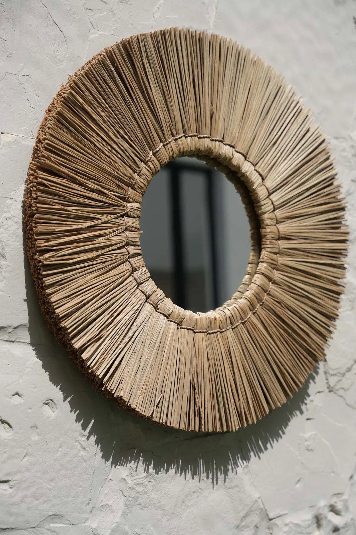 De Alang Alang Spiegel - Naturel - M 45x45cm