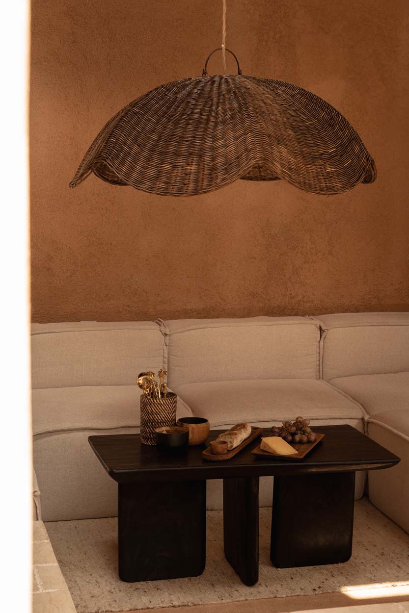 De Wave Hanglamp - Donker Noten - Large  Bazar Bizar