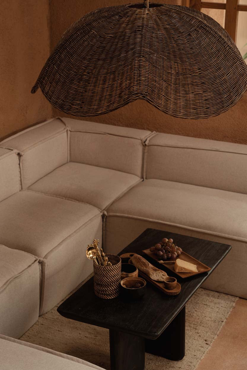 De Wave Hanglamp - Donker Noten - Large  Bazar Bizar