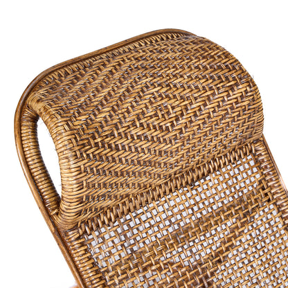 De Rattan Vloer Lounger - Donker Noten