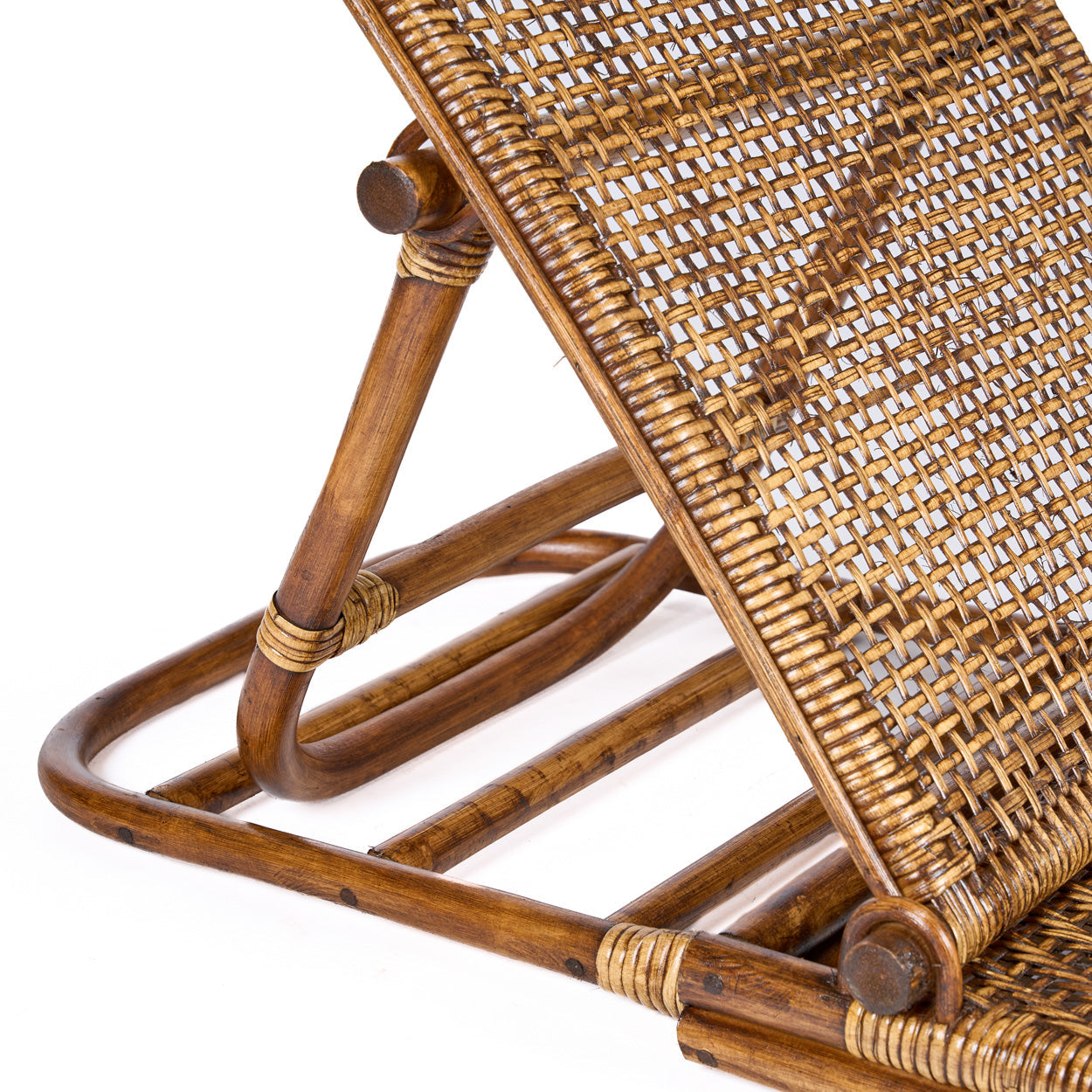 De Rattan Vloer Lounger - Donker Noten