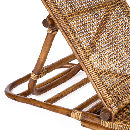 De Rattan Vloer Lounger - Donker Noten