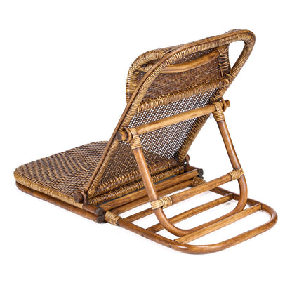 De Rattan Vloer Lounger - Donker Noten