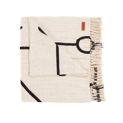 De Evil Eye Bedsprei - Naturel Zwart