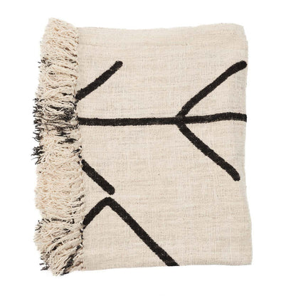 De Evil Eye Bedsprei - Naturel Zwart