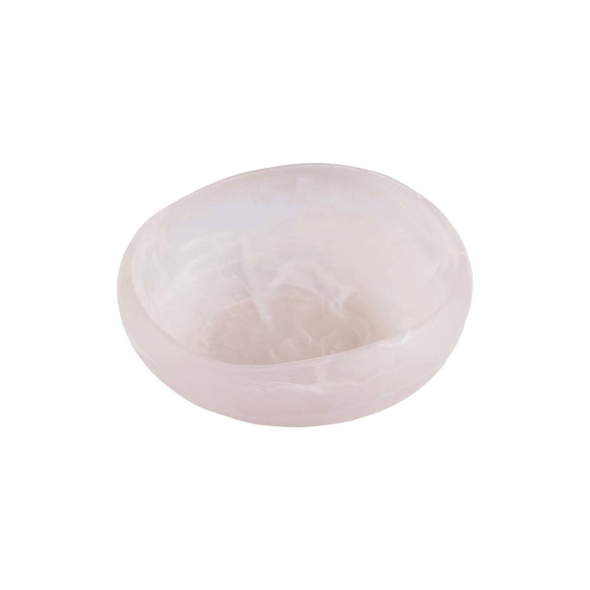 Die organische Schale aus Resin Rosa Weiß Klein Bazar Bizar