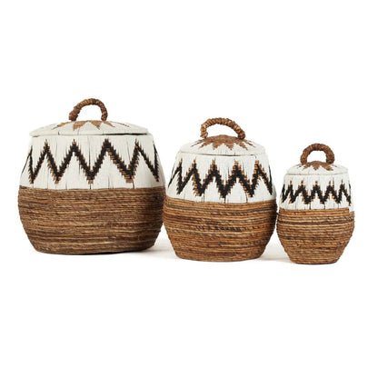 De Little Bay Beach Mand Naturel Wit Medium Bazar Bizar