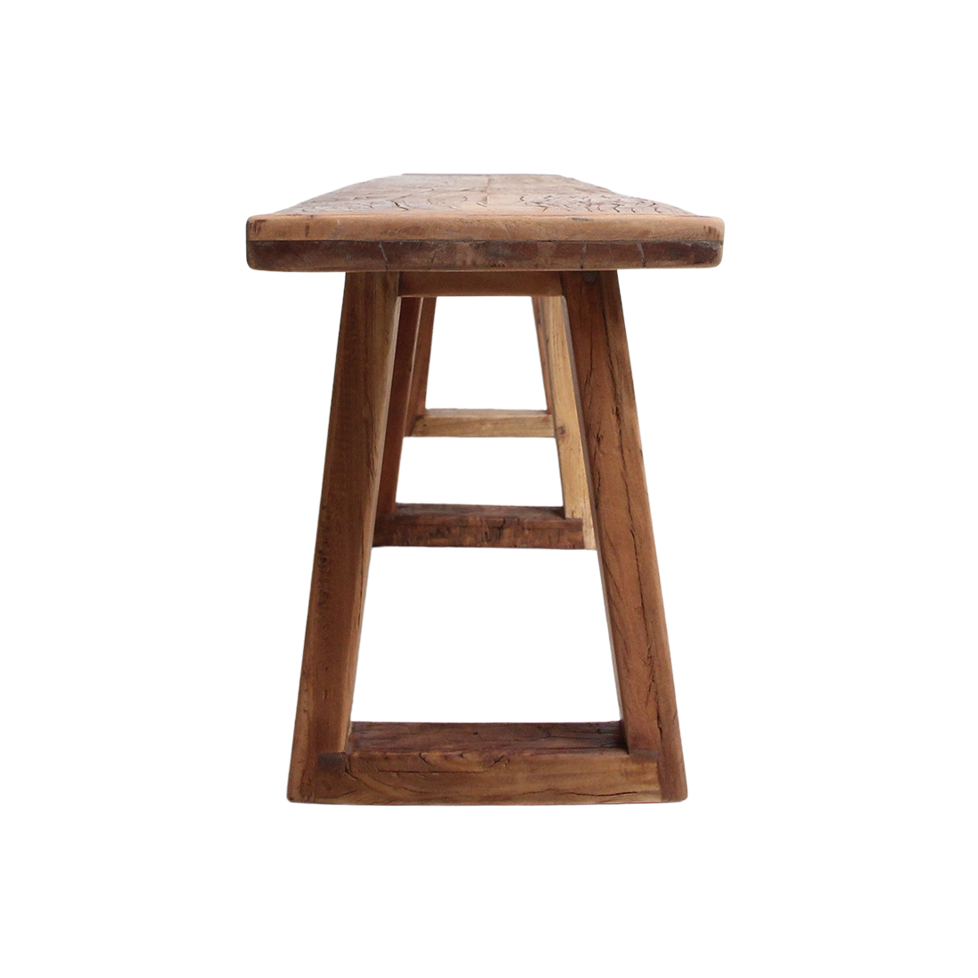 Teakhouten Eetkamerbank Farmwood 200cm Raw Materials