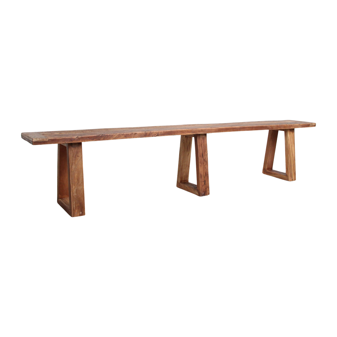 Teakhouten Eetkamerbank Farmwood 220cm Raw Materials