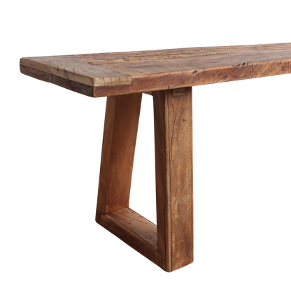Teakhouten Eetkamerbank Farmwood 220cm Raw Materials