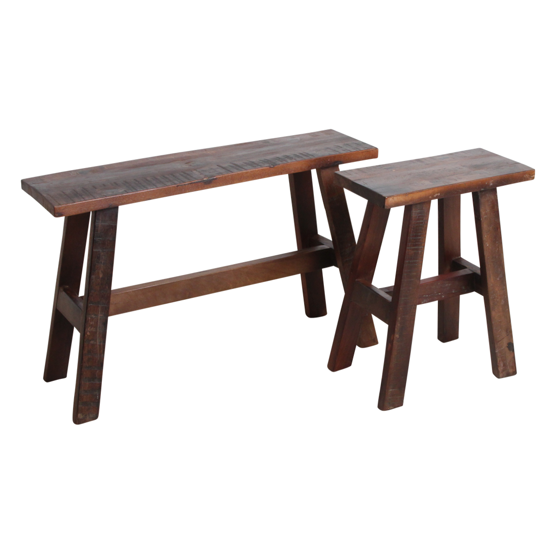 Houten Bankje Factory Bruin Gerecycled Hout Raw Material