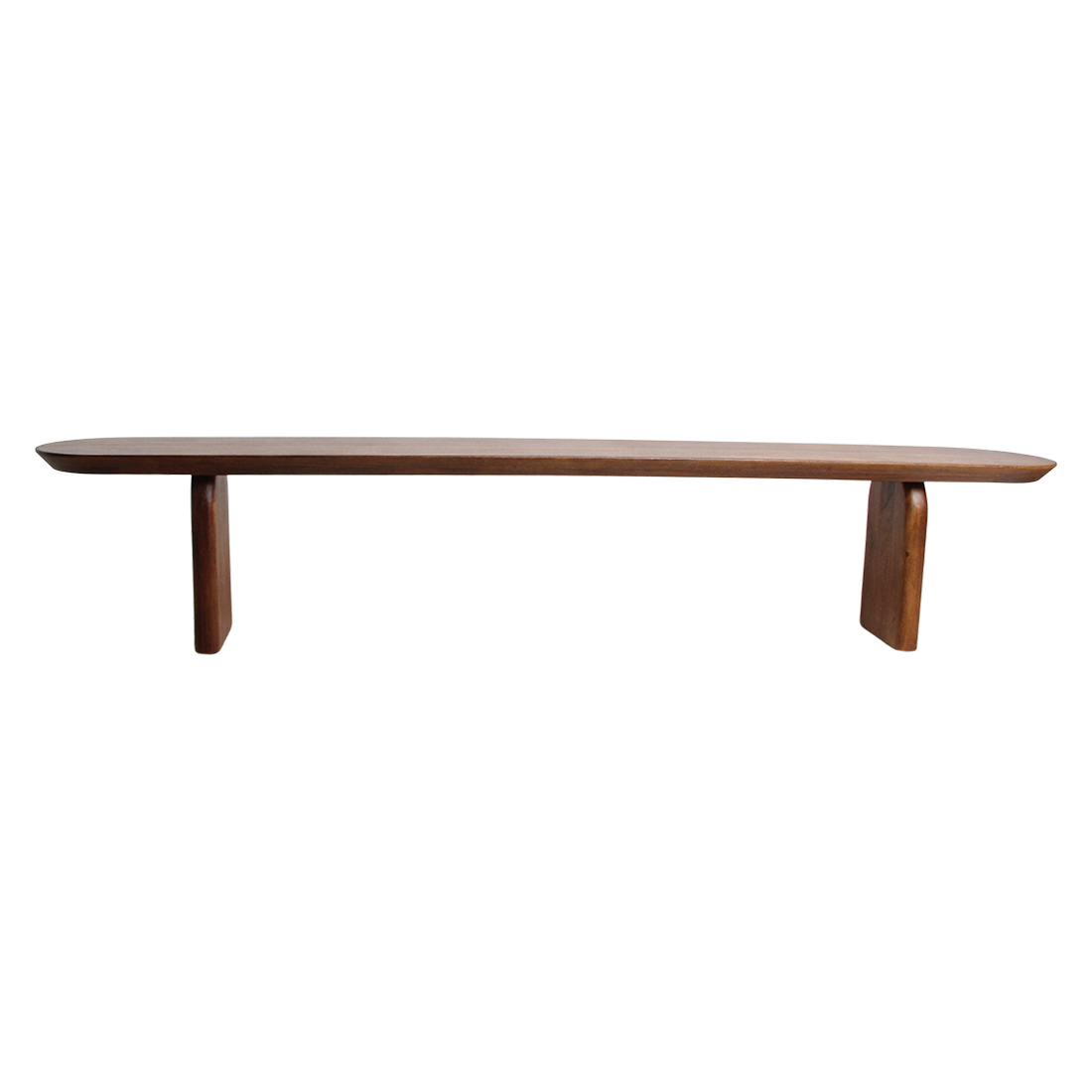 Esszimmerbank Bullnose Braunes Mangoholz 240cm Raw Materials