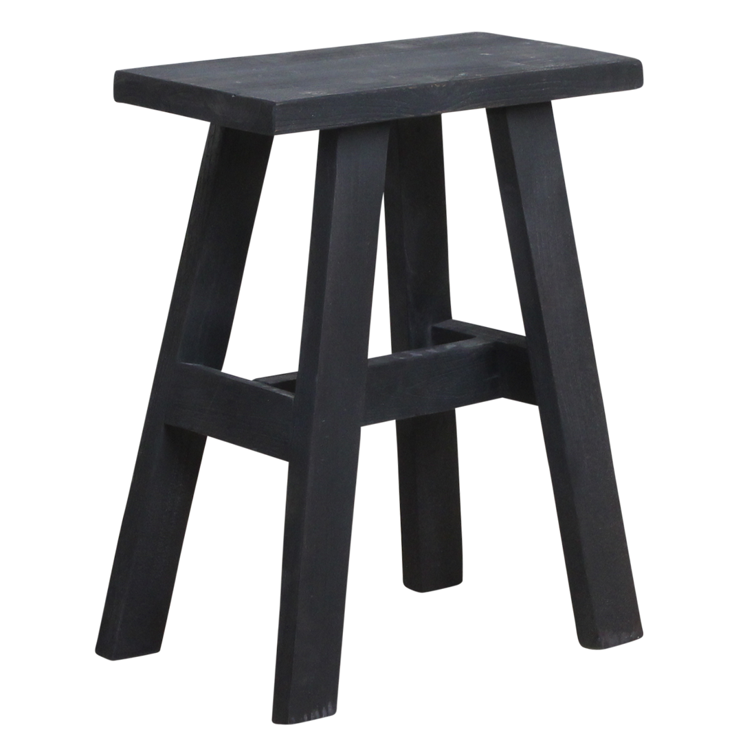 Houten Bankje Factory Zwart Gerecycled Hout Raw Material