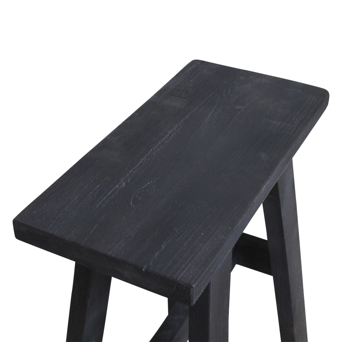 Houten Bankje Factory Zwart Gerecycled Hout Raw Material