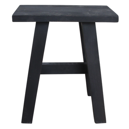 Houten Bankje Factory Zwart Gerecycled Hout Raw Material