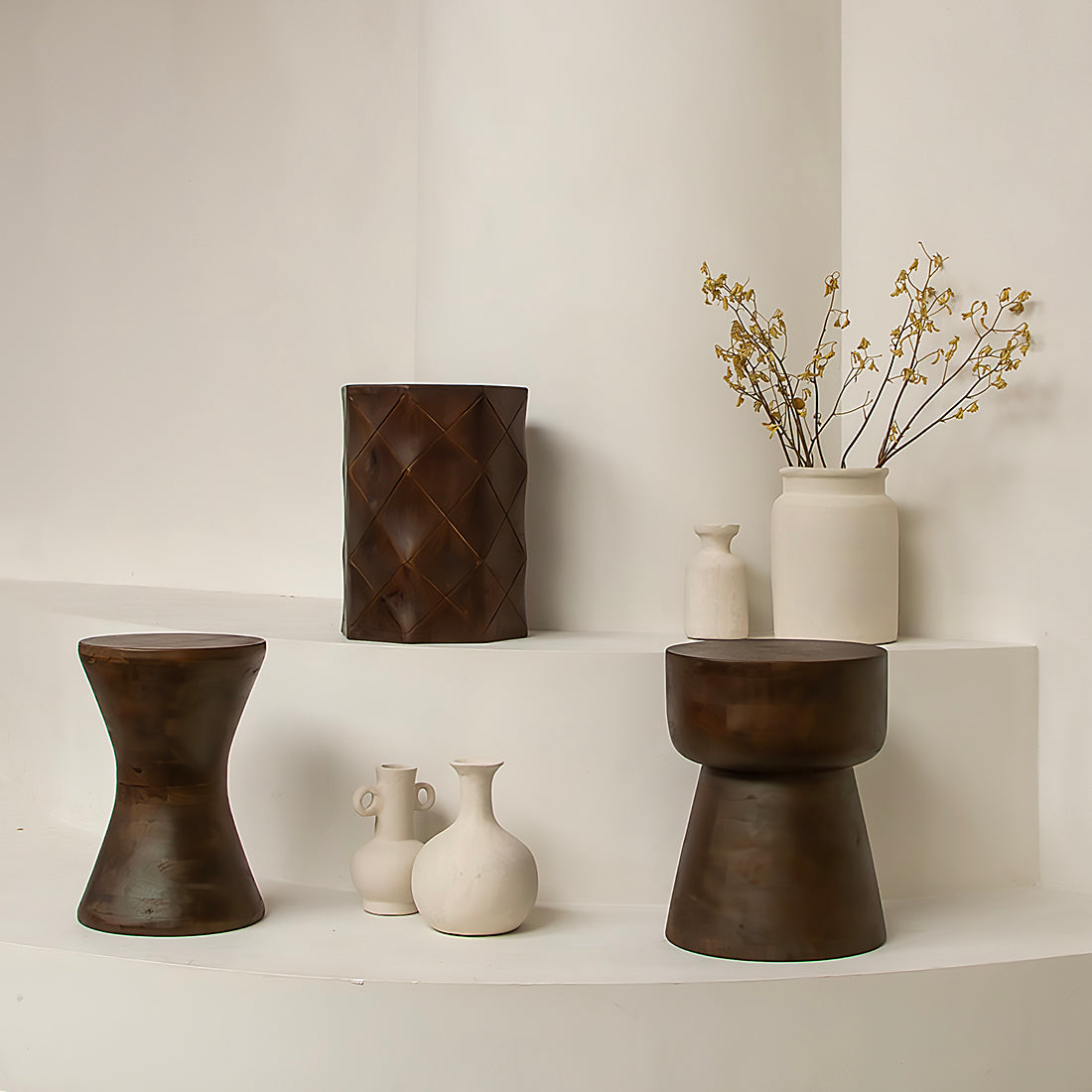 Chalk Dekorative Vase Mandore Medium Raw Materials
