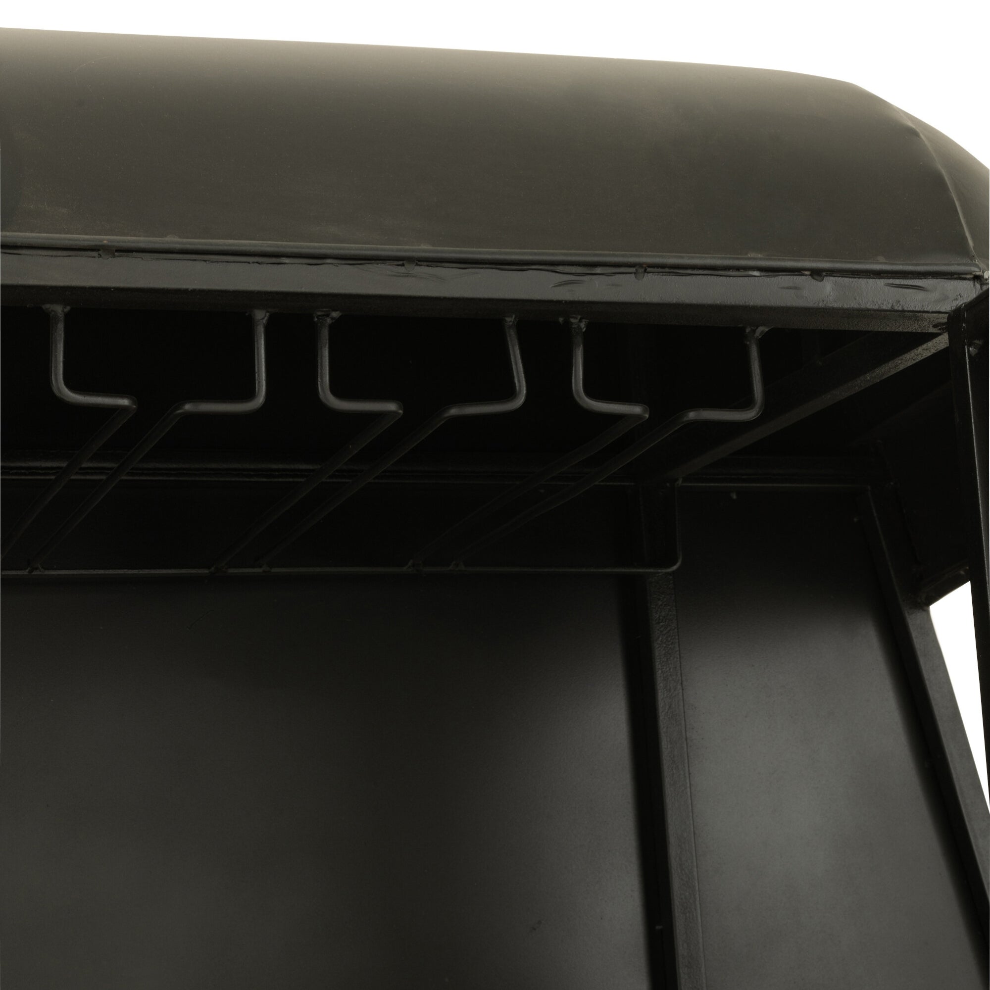 Barmeubel Kabelwagen Ijzer/Mangohout Zwart/Wit J-Line