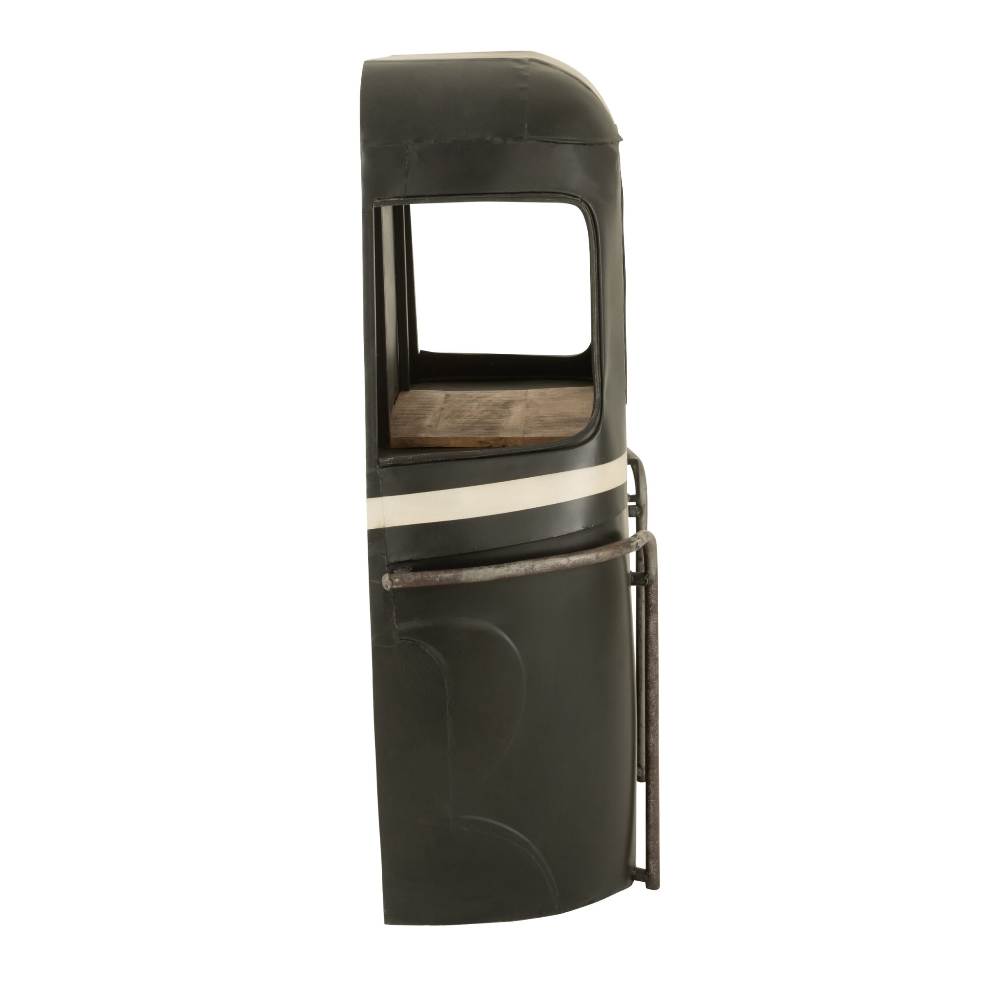 Barmeubel Kabelwagen Ijzer/Mangohout Zwart/Wit J-Line