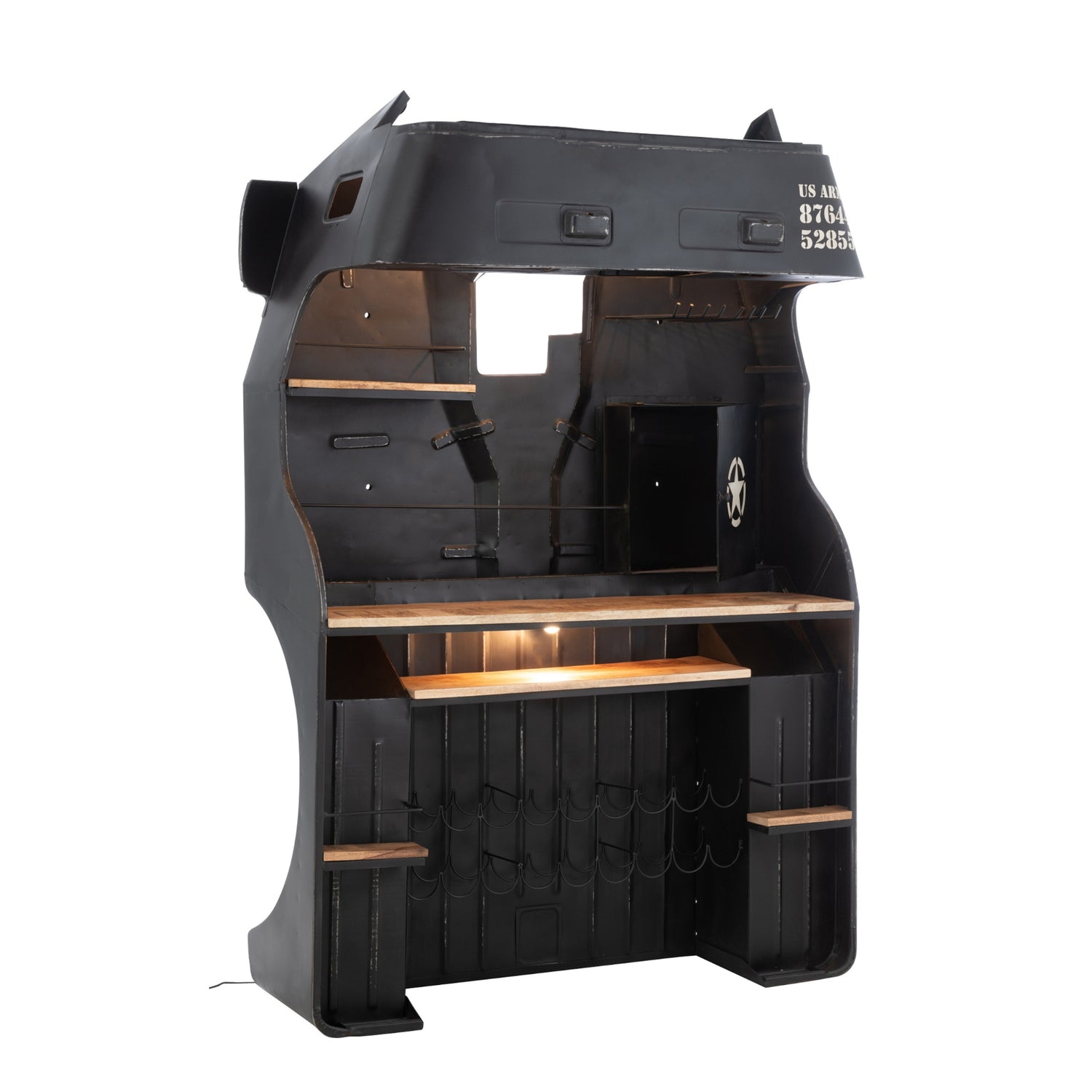 Barmeubel Vrachtwagen Ijzer/Mangohout ZwartJ-Line