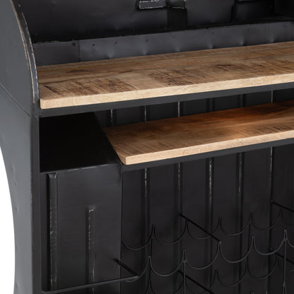 Barmeubel Vrachtwagen Ijzer/Mangohout ZwartJ-Line