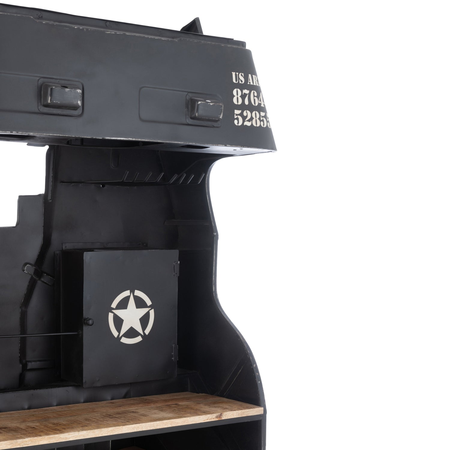 Barmeubel Vrachtwagen Ijzer/Mangohout ZwartJ-Line