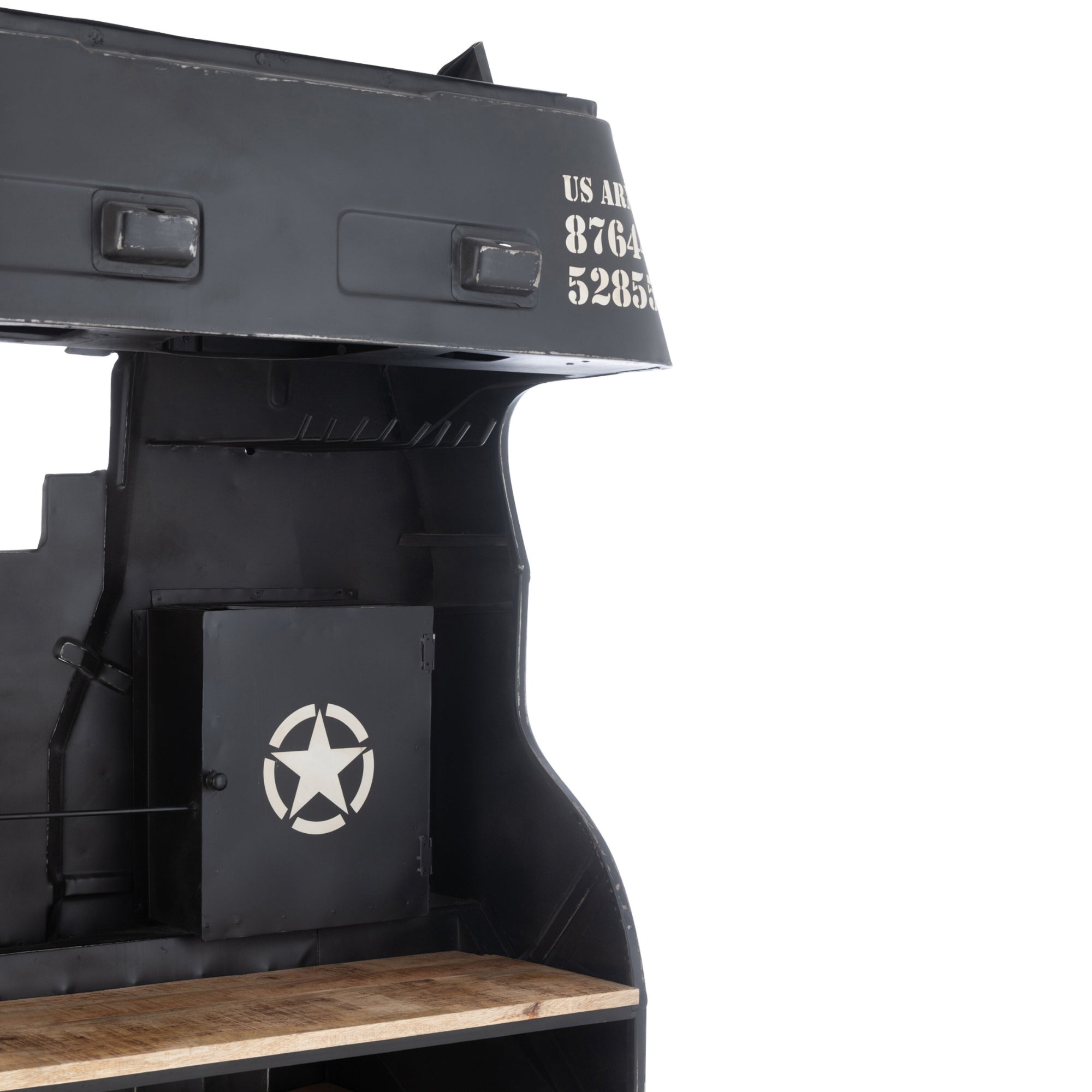 Barmeubel Vrachtwagen Ijzer/Mangohout ZwartJ-Line