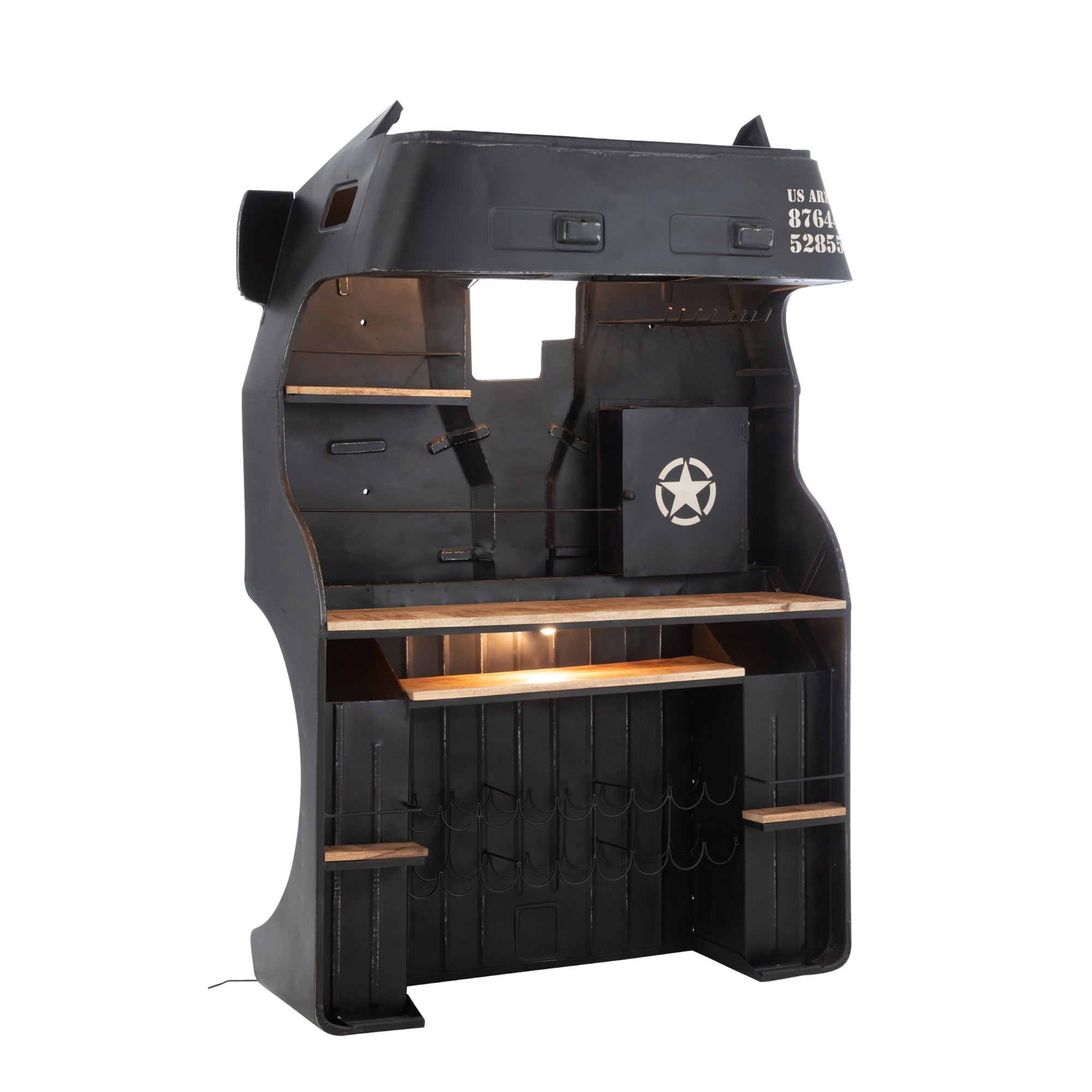 Barmeubel Vrachtwagen Ijzer/Mangohout ZwartJ-Line