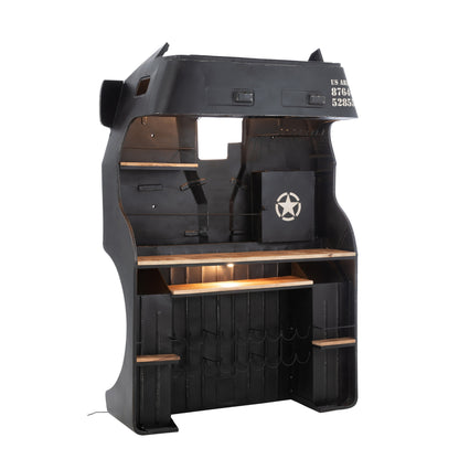 Barmeubel Vrachtwagen Ijzer/Mangohout ZwartJ-Line